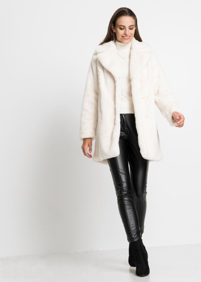 Kuschel-Longjacke aus Fellimitat