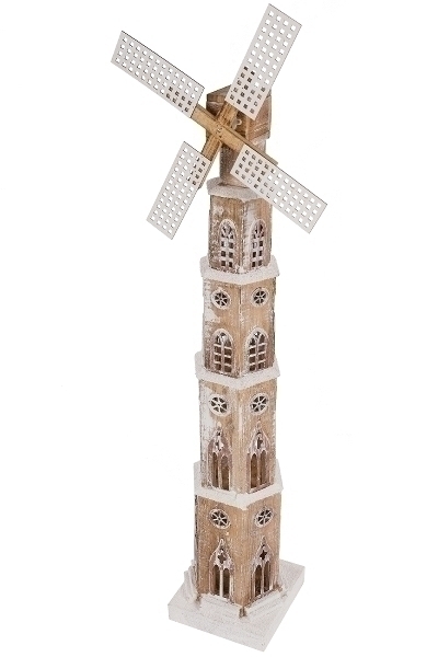 MyFlair LED Windmühle, 110cm H., aus Tannenholz,