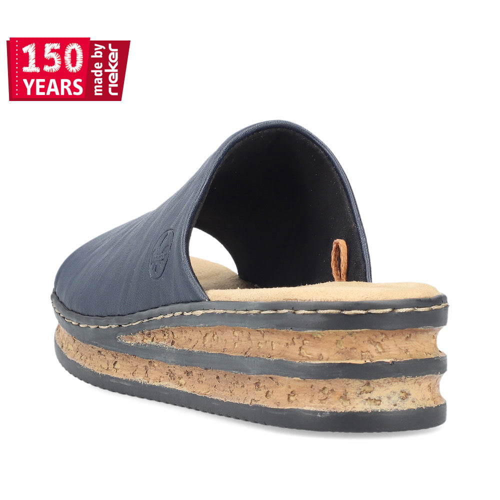 Rieker Damen Pantoletten marineblau