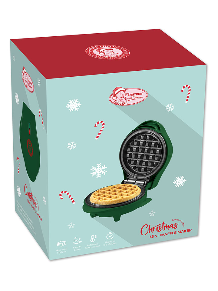 bESTRON Mini-Waffeleisen ''Sweet Dreams'' in Grün günstig kaufen onesize