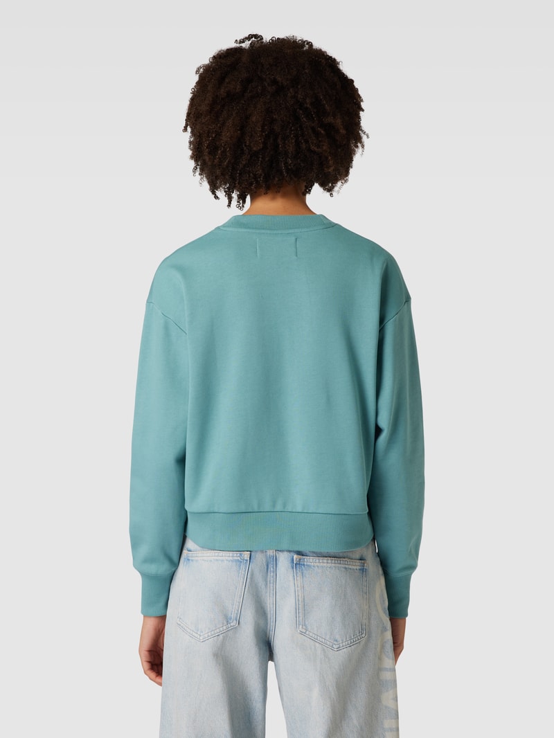 Sweatshirt mit Statement-Print Modell 'FUTURE FADE' in schilf