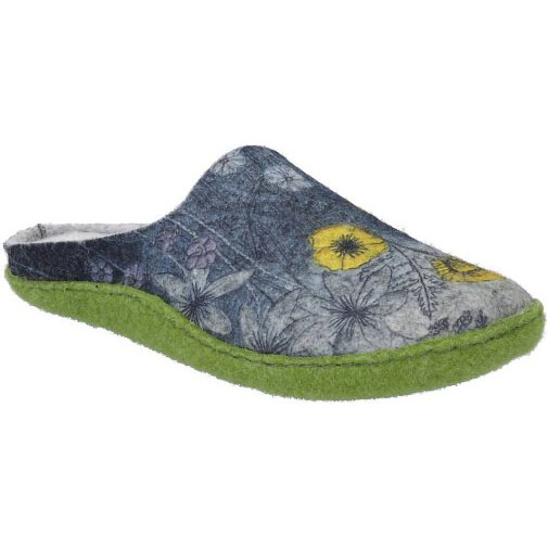 WESTLAND Hausschuh Marguerite 01, blau-multi