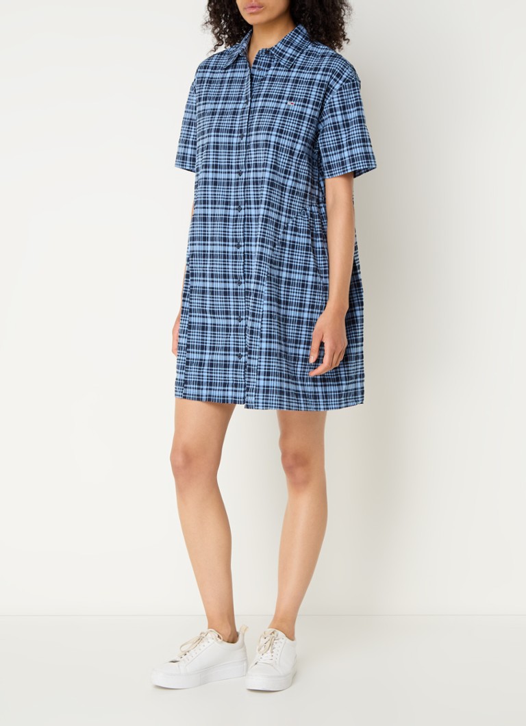 Tommy Hilfiger mini košuljasta haljina s kariranim uzorkom