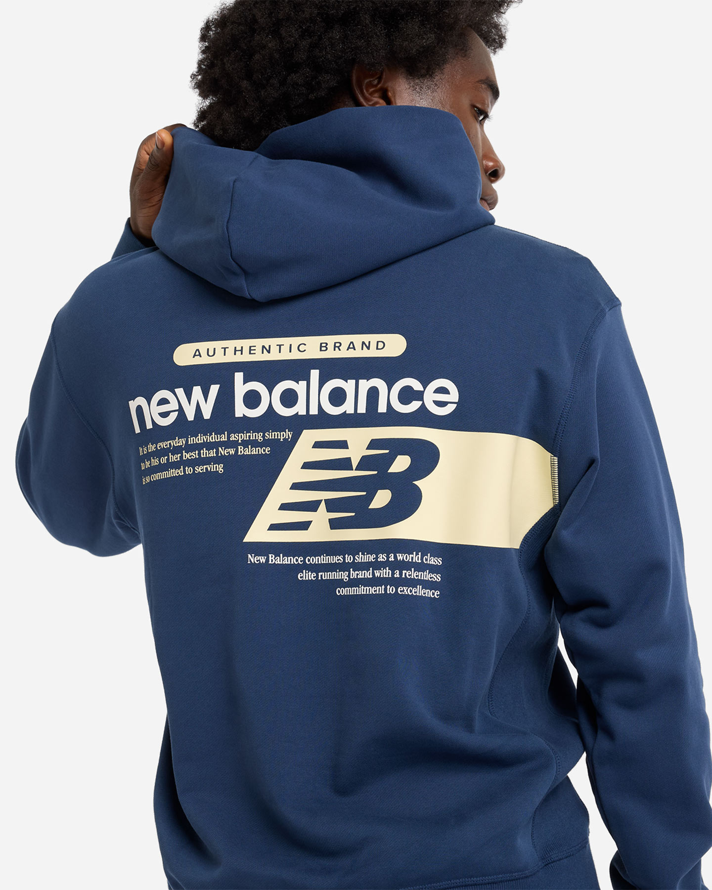 Felpa New Balance Relaxed Gfx Back Big Logo M MT43561NNY