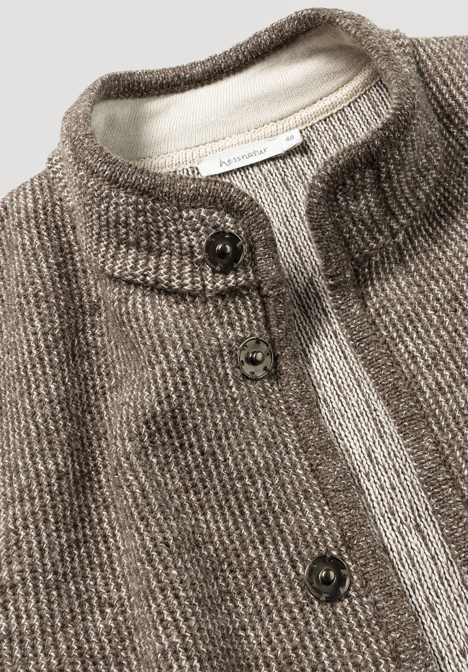 Strickjacke aus Rhönwolle mit Bio-Baumwolle