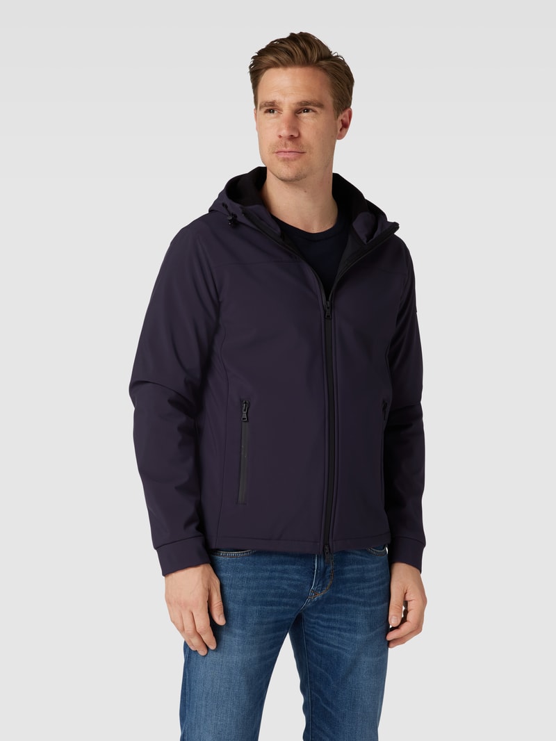 Jacke mit Kapuze in marineblau