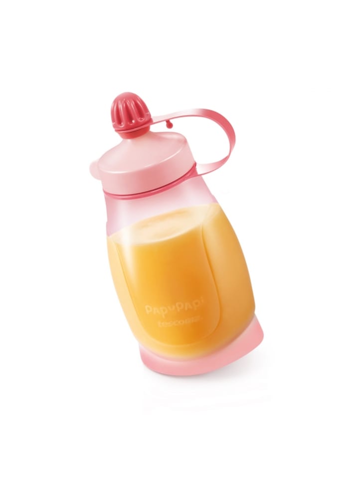 Tescoma Biegsame Trinkflasche und Löffel PAPU PAPI in rosa günstig kaufen 200 ml