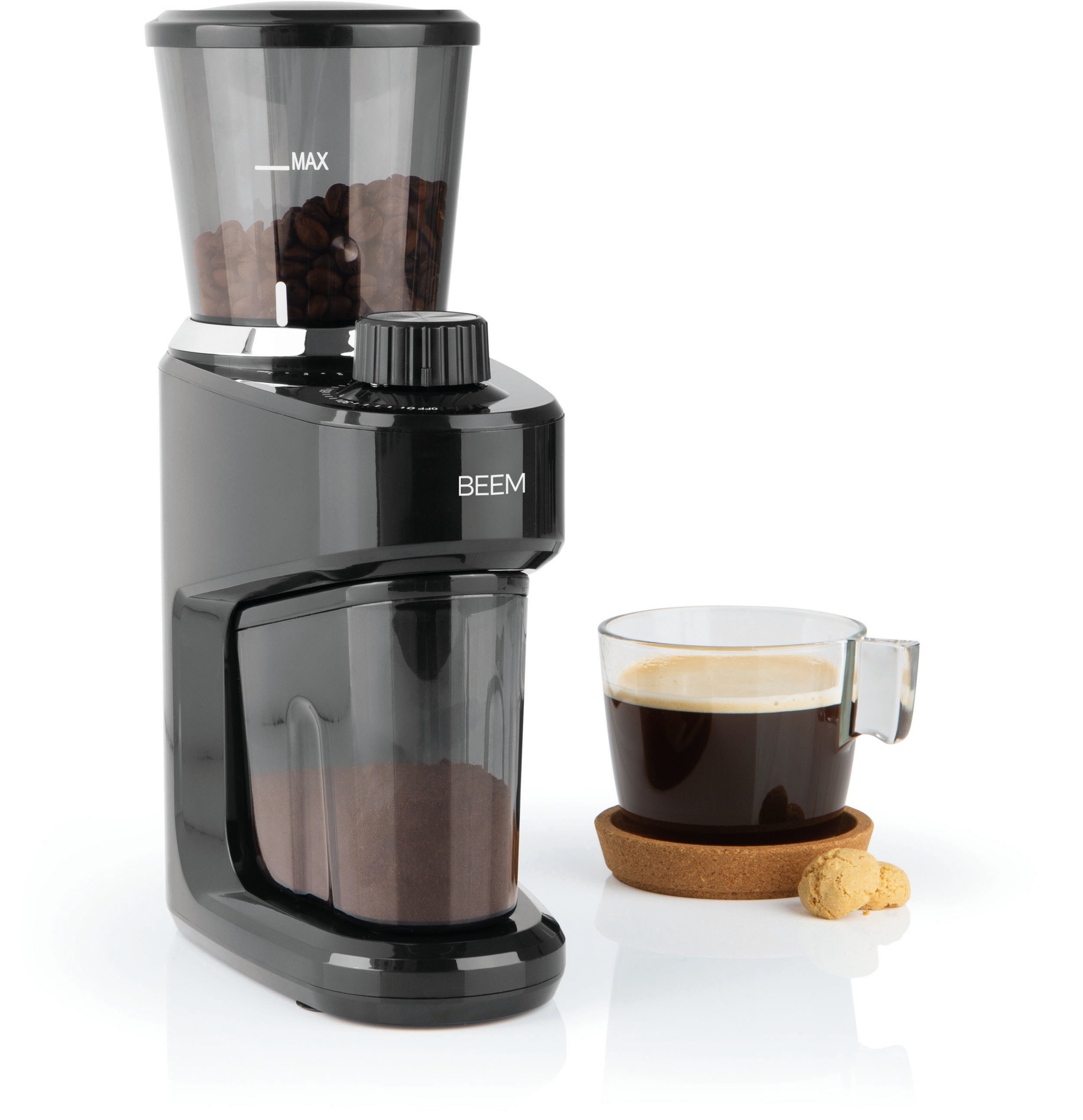 BEEM Kaffeemühle GRIND-Intense, 150 W, Kegelmahlwerk, 160 g Bohnenbehälter