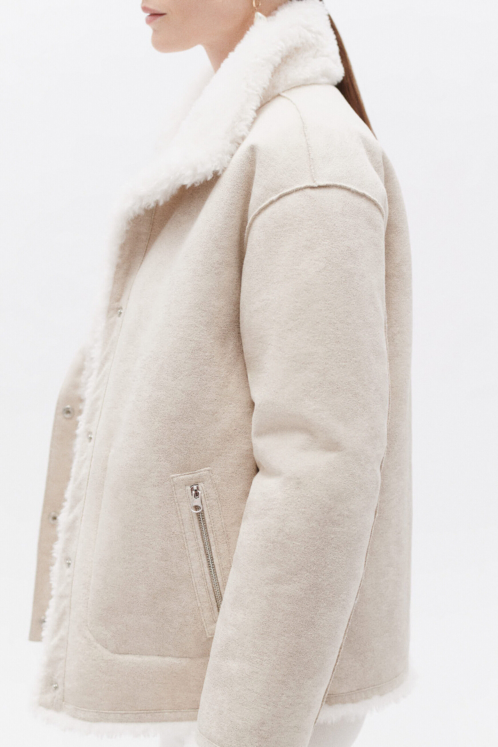 Manteau goupil ecru femme
