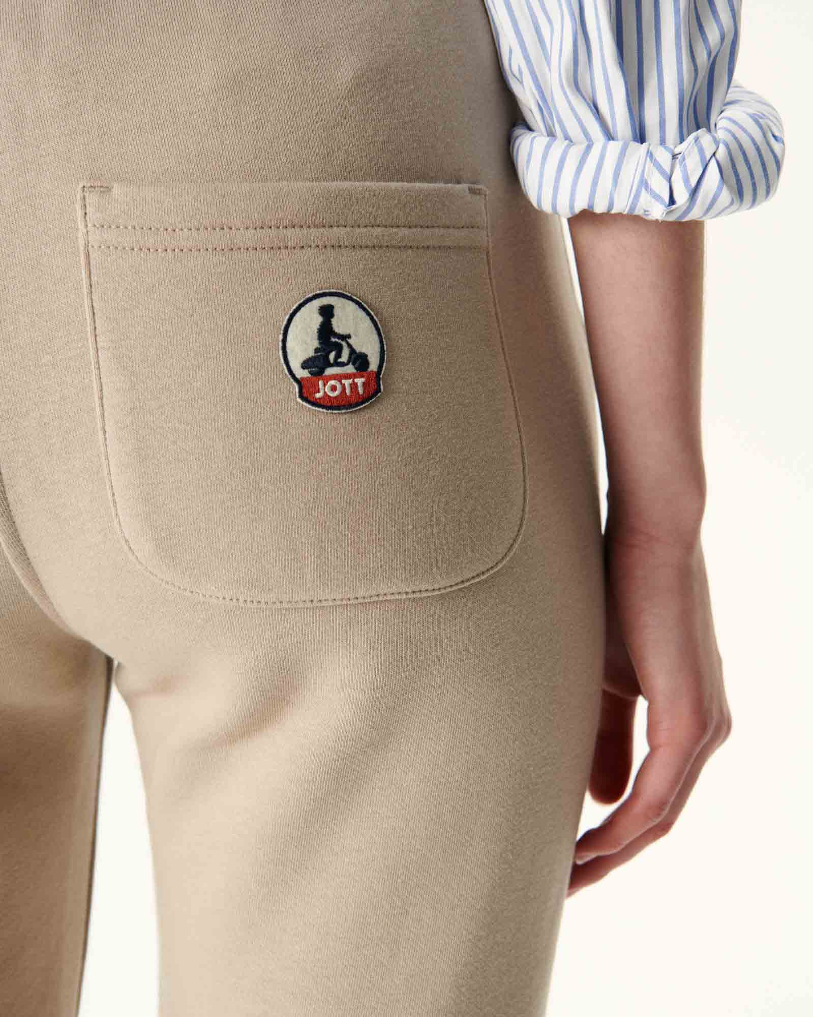 Pantalon de sport femme en coton biologique Beige Valparaiso