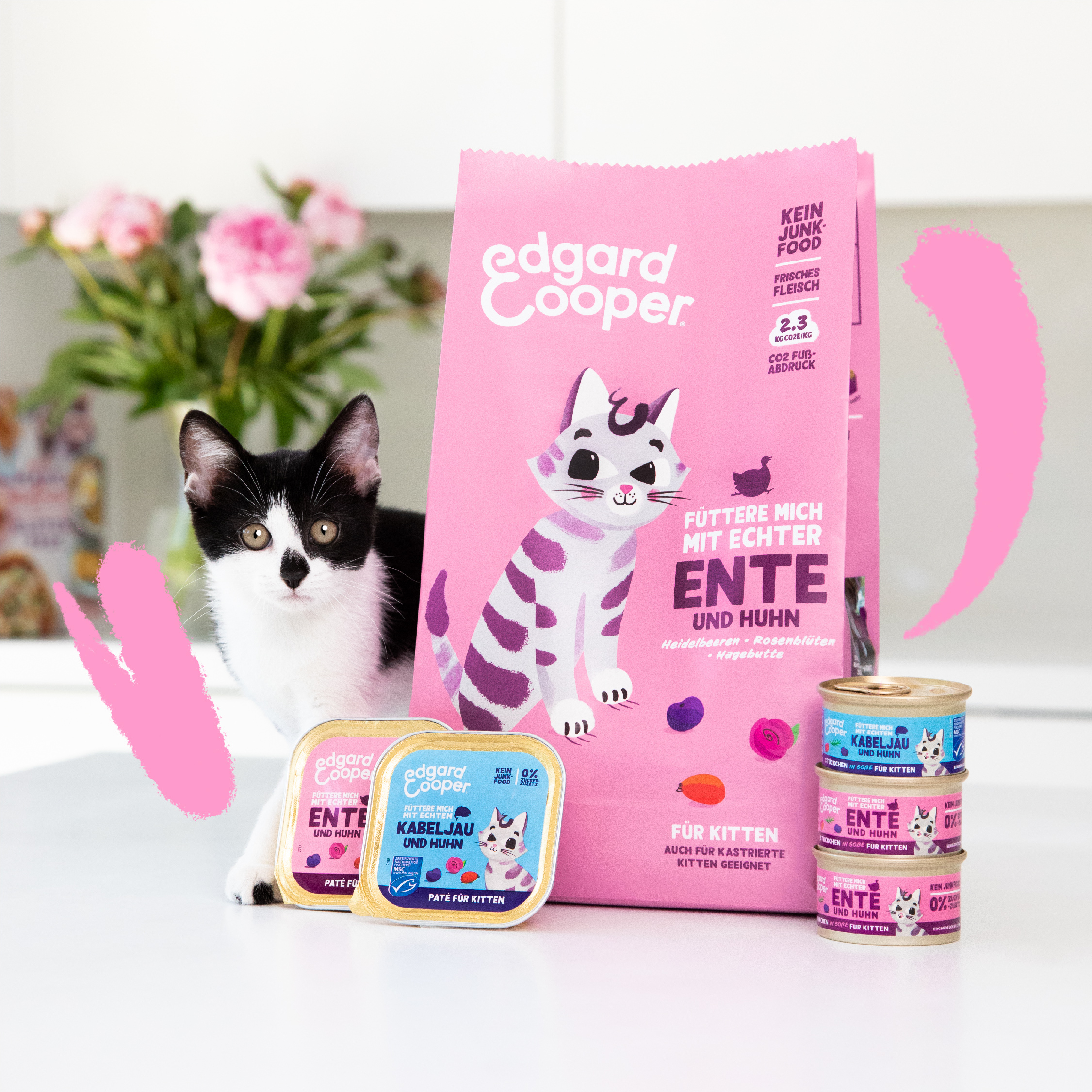 Edgard & Cooper Trockenfutter Edgard & Cooper Kitten Huhn und Ente 325 g