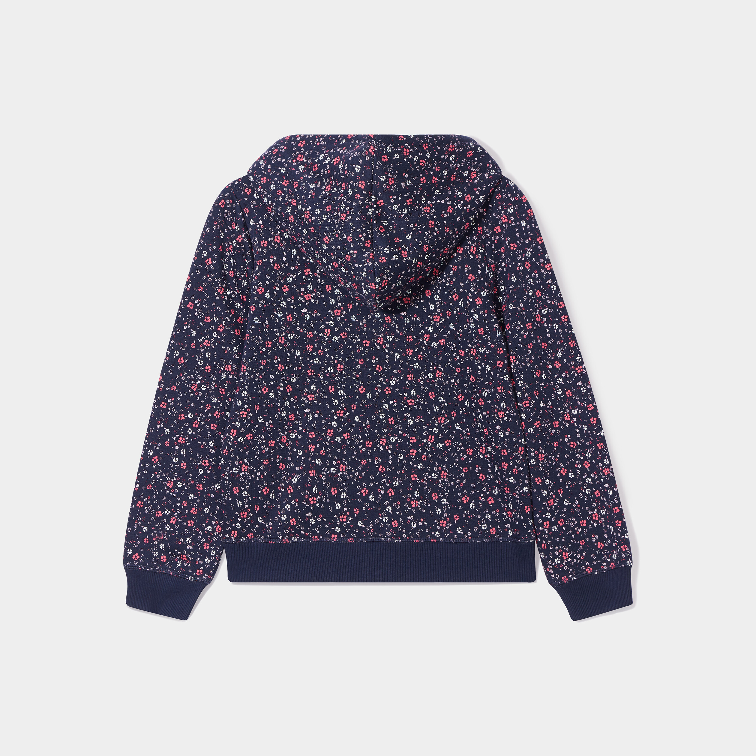 Sweat zippé à capuche Creeks bleu marine fille | La Halle