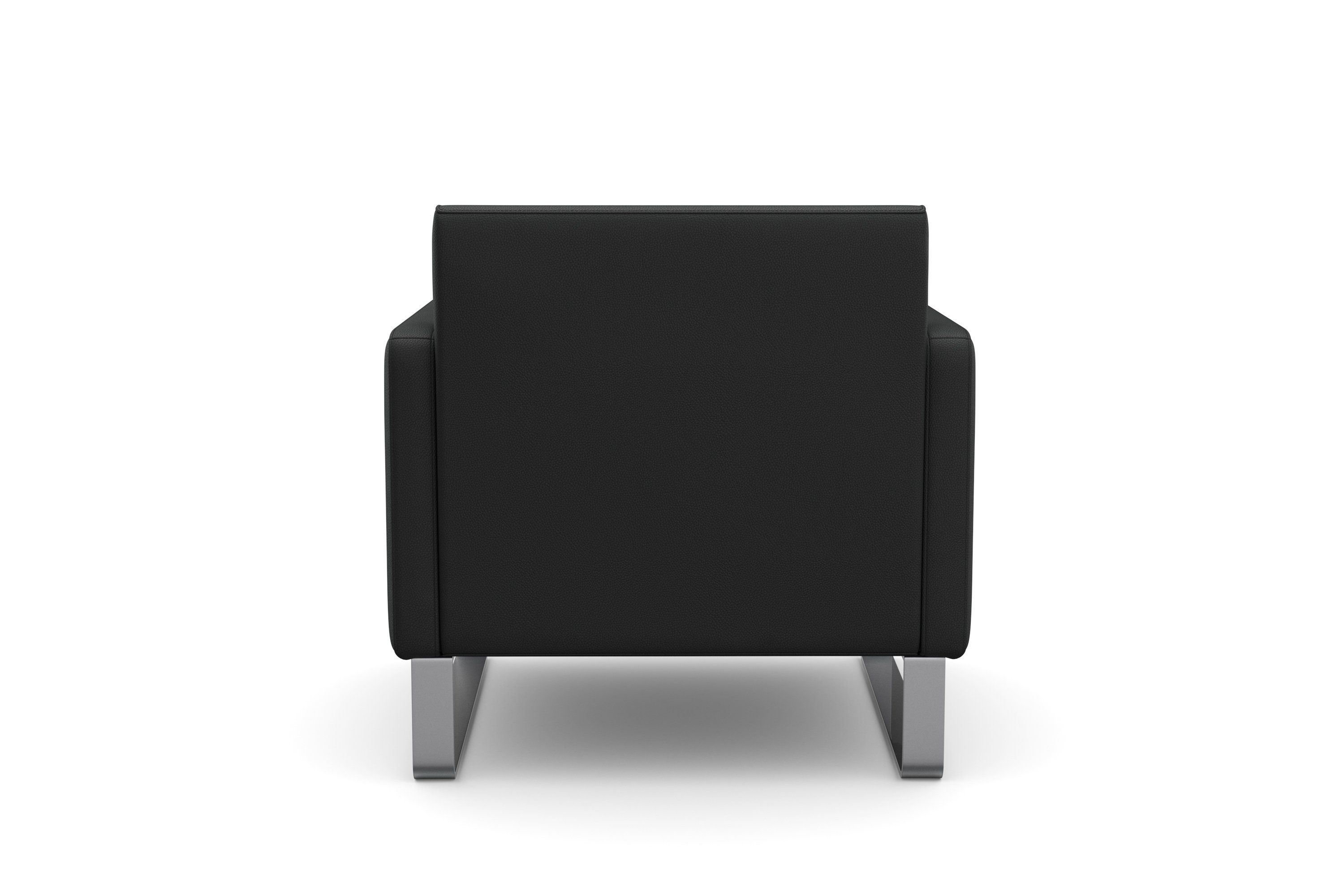 machalke® Sessel single, Ledersessel mit Metallkufen