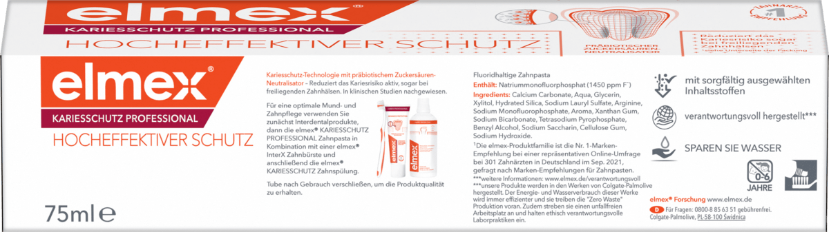 Zahnpasta Kariesschutz Professional, 75 ml
