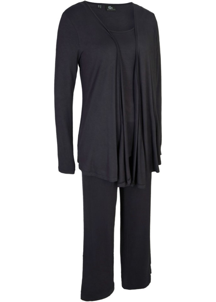 Shirt, Jacke, Hose (3-tlg.Set) mit Viskose
