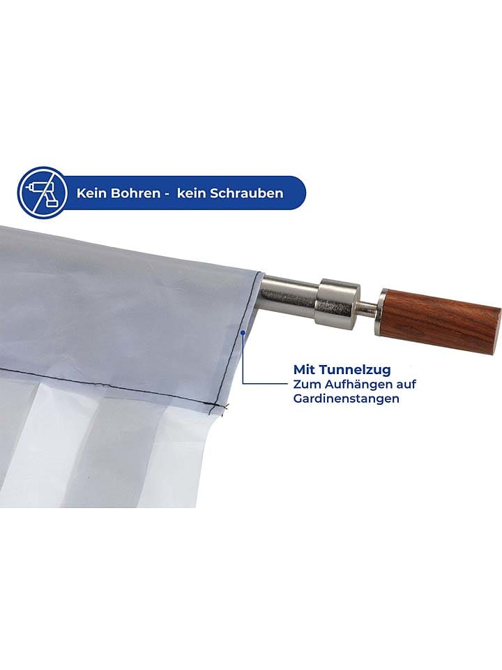 Wenko Türvorhang in Grau/ Silber - (L)200 x (B)90 cm günstig kaufen onesize