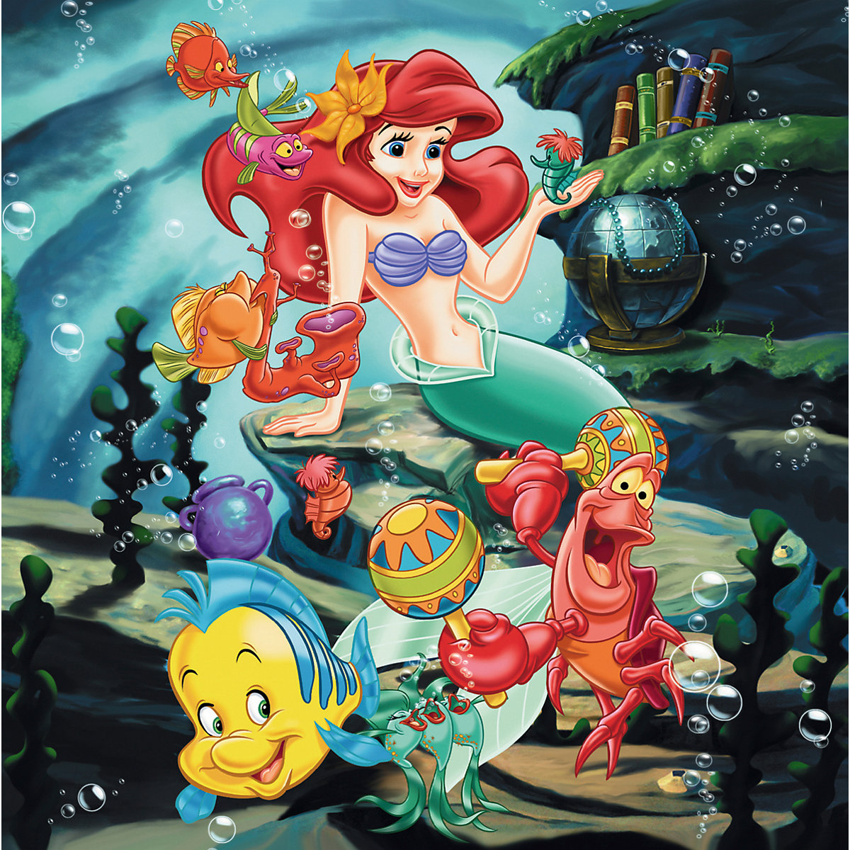3er Set Puzzle, je 49 Teile, 21x21 cm, Schneewittchen, Arielle und Cinderella