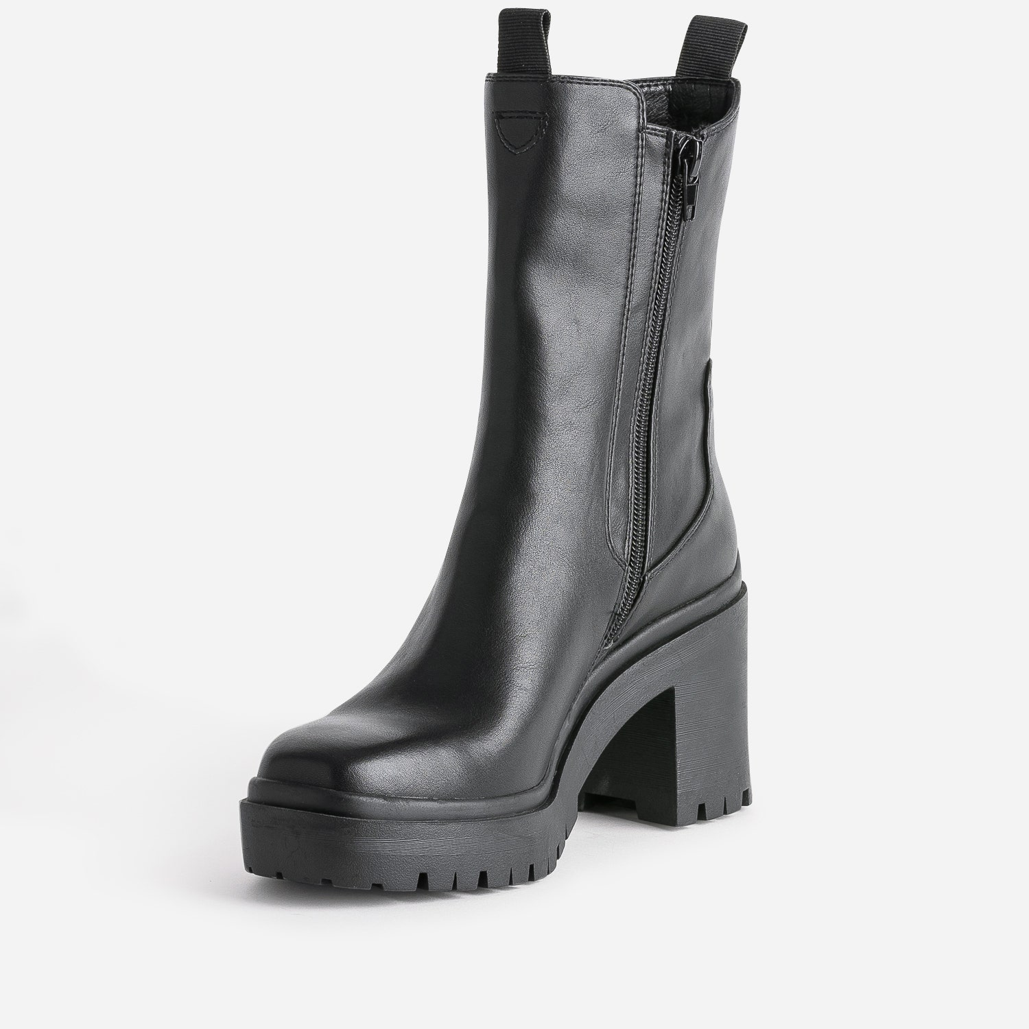 Boots TEXTO noir à semelle crantée