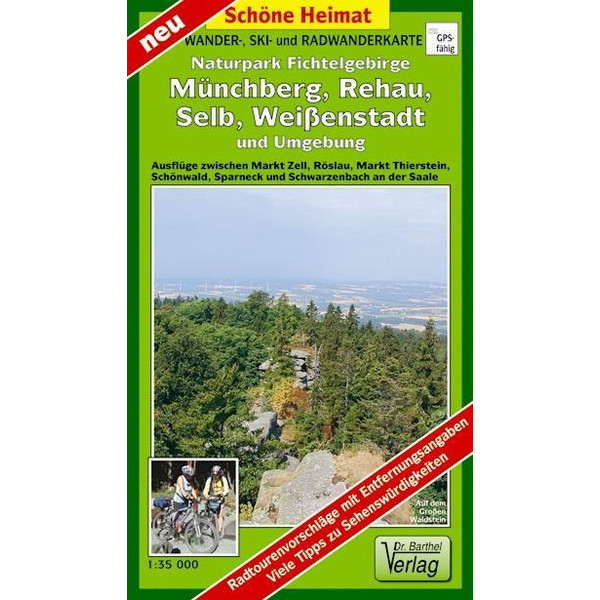 Wander- und Radwanderkarte Naturpark Fichtelgebirge, Münchberg, Selb, Weißenstadt und Umgebung 1 : 35 000 - Wanderkarte