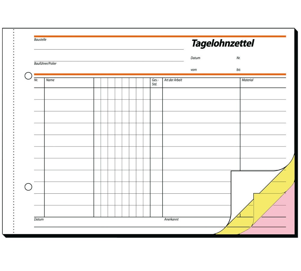 Sigel Formularbücher Tagelohnbuch