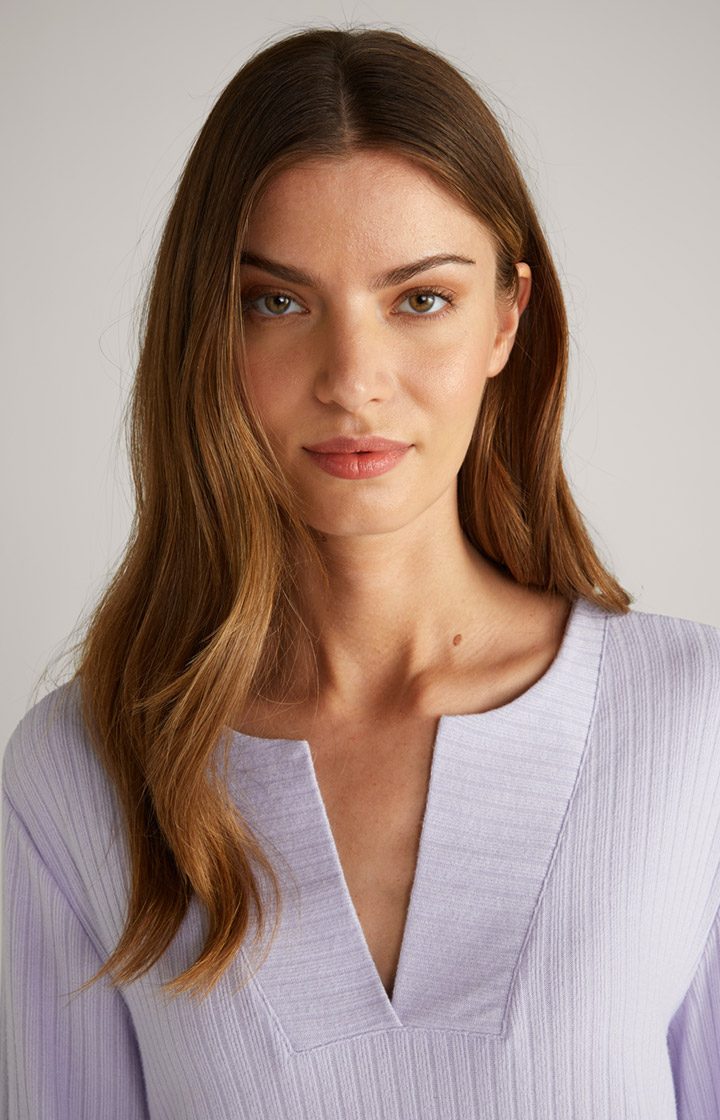 Loungewear Ripp-Longshirt in Lavender