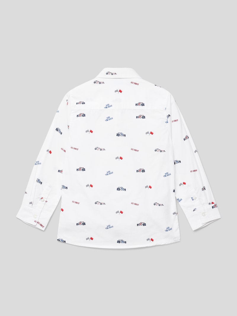 Hemd mit Allover-Motiv-Print in weiß