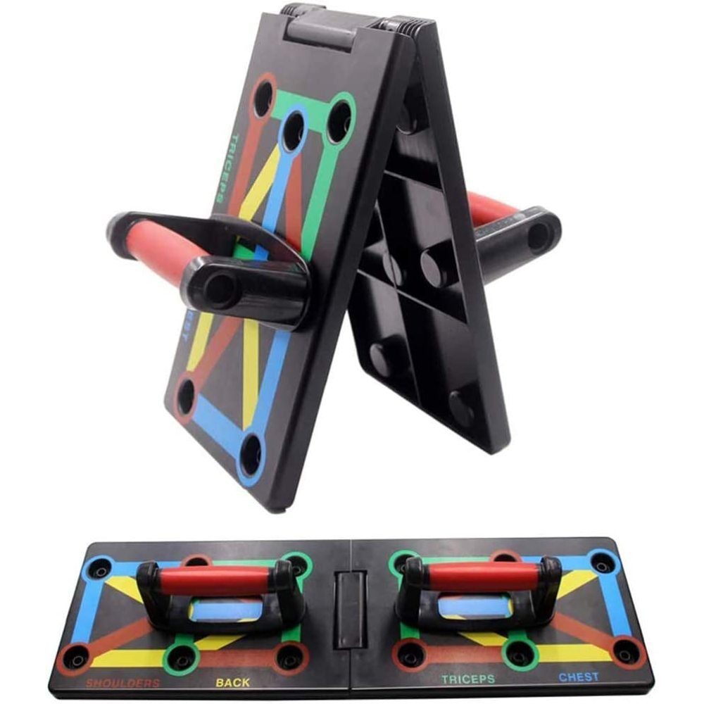 GelldG Multitrainer 12 in 1 Faltbare Push Up Rack Board mit Handgriff