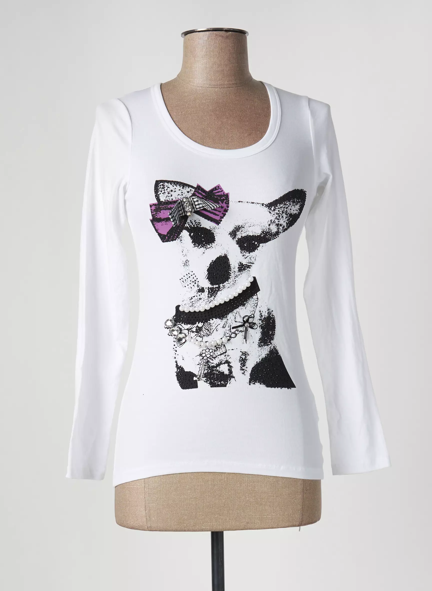 Punky Fish Tshirts Femme couleur blanc