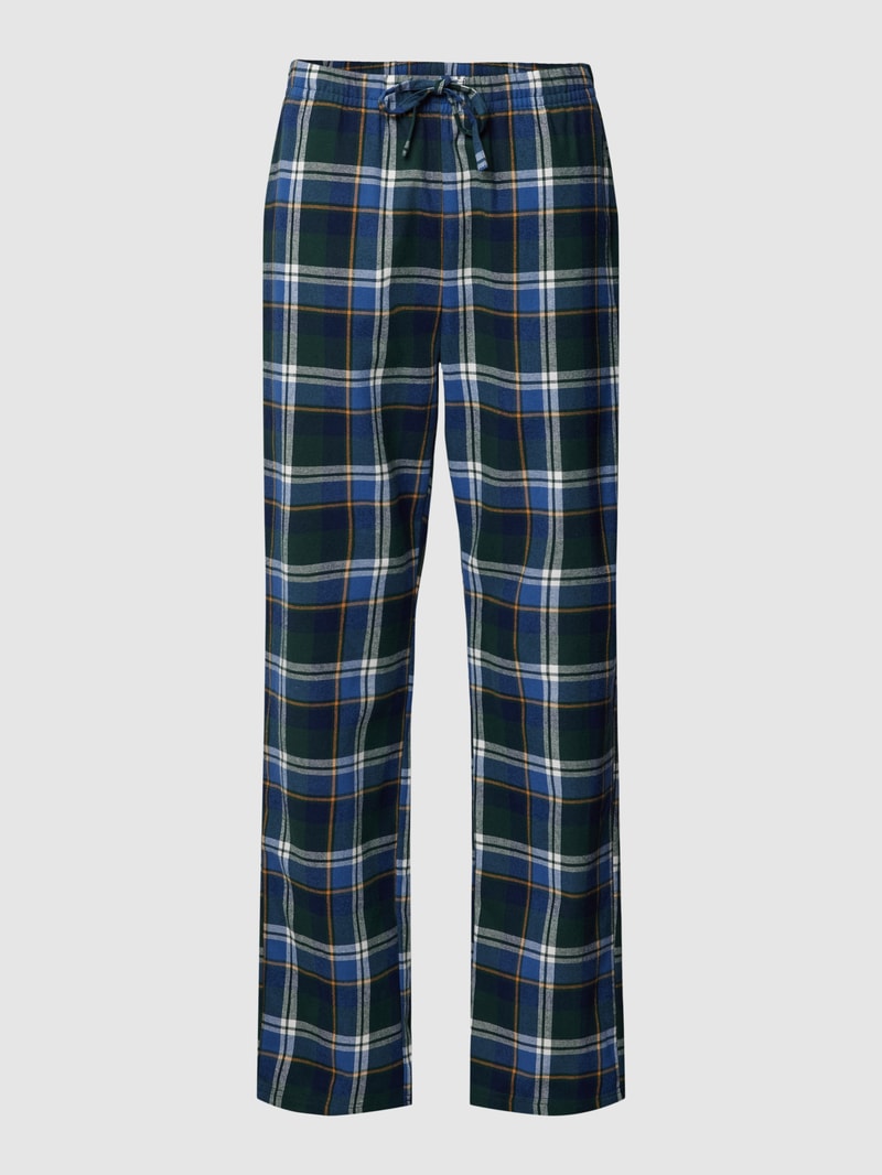Pyjama-Hose mit elastischem Bund in dunkelgrün