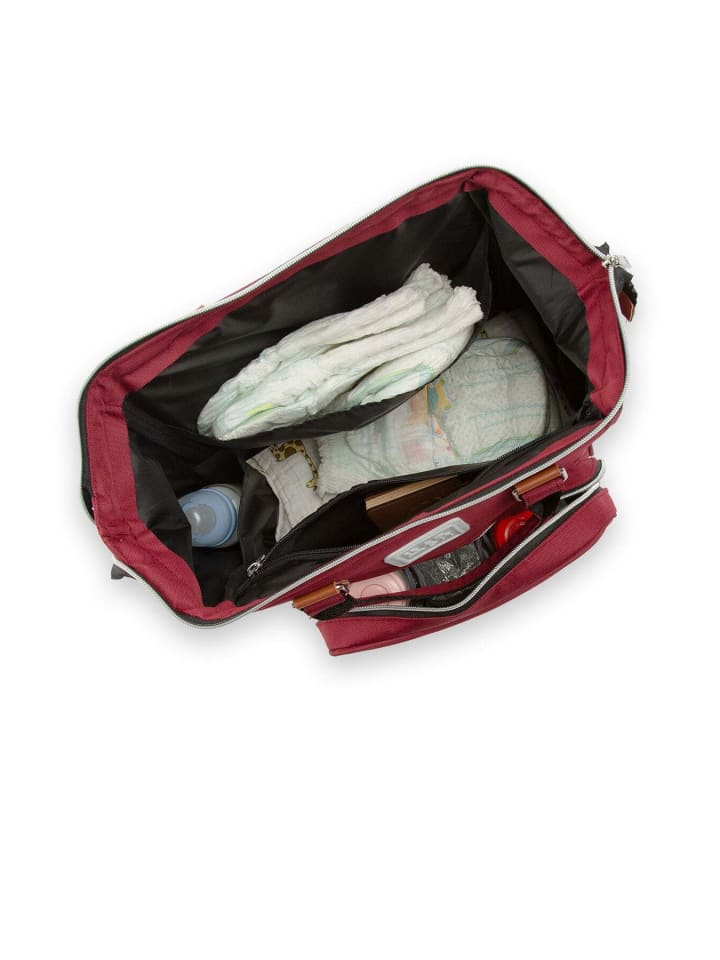 BAGmori Wickeltasche - Rucksack in Bordeaux günstig kaufen onesize