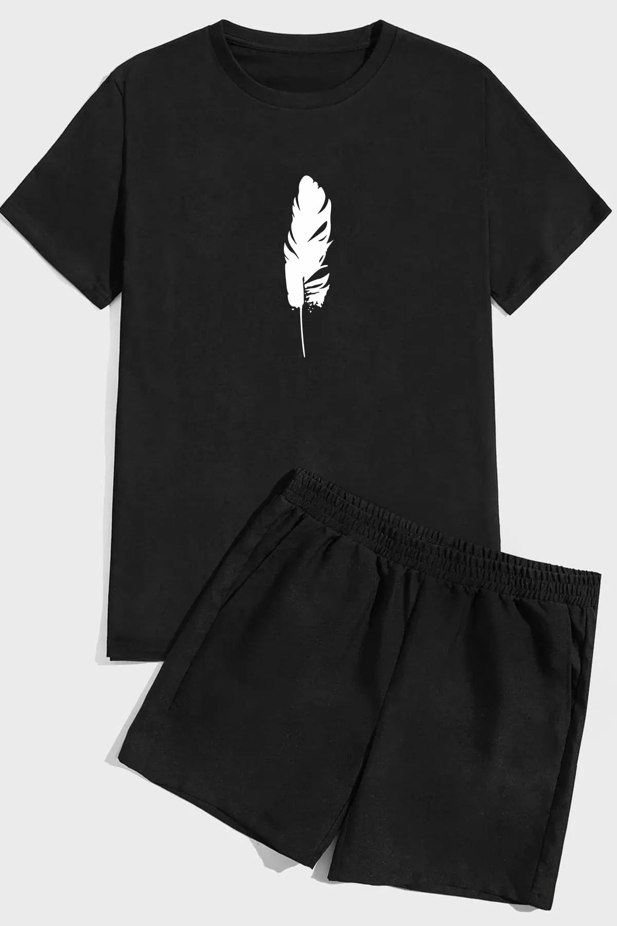 uyguntarz  Shorts-Set mit Federdruck