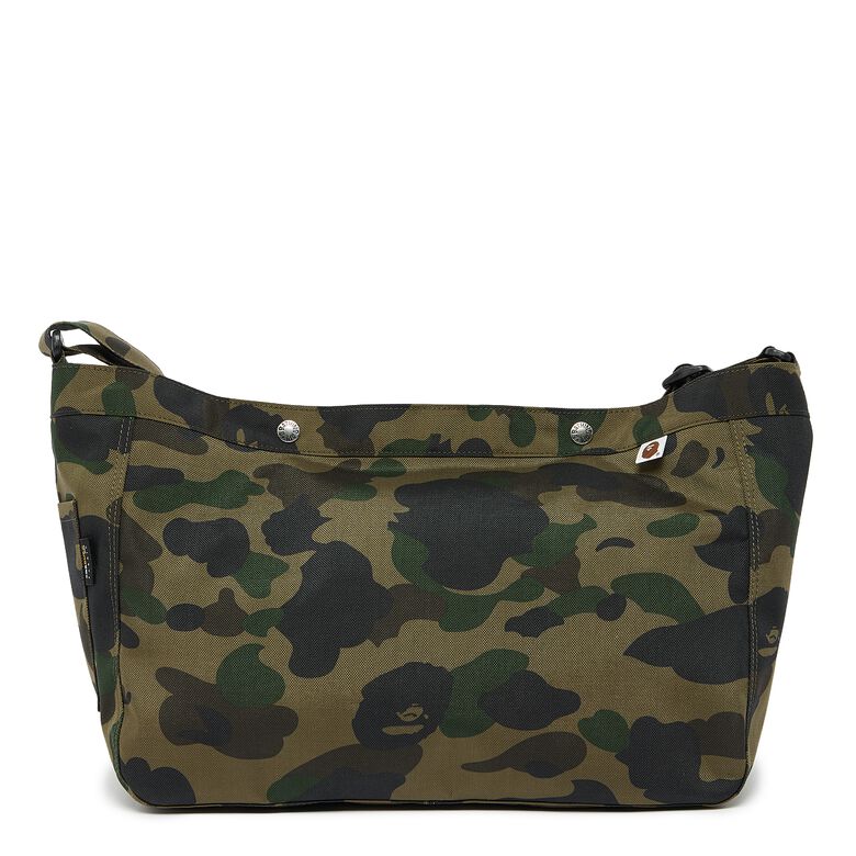 A Bathing Ape 1st Camo Cordura Shoulder Bag green
