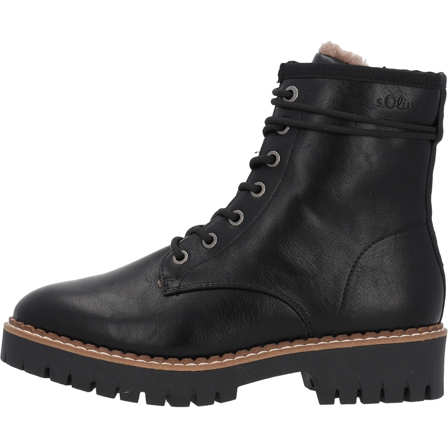 s. Oliver 26213, Schnürstiefel, Damen, Schwarz
