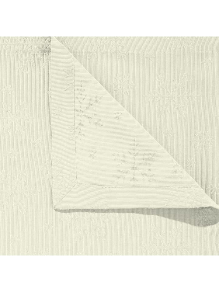REDBEST Jacquard Mitteldecke Snowflake in natur günstig kaufen 80 x 80 cm
