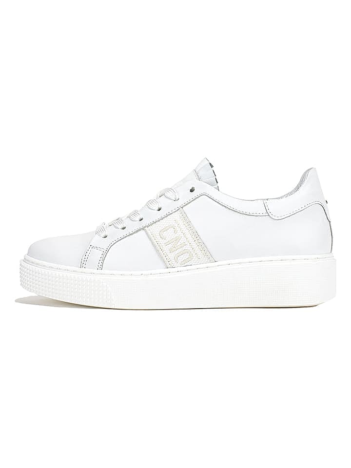Cinque Leder-Sneakers in Weiß günstig kaufen 40