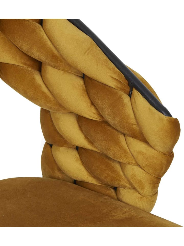 Rétro Chic Esszimmerstuhl ''Sawyer'' in Gelb - (B)63 x (H)83 x (T)54 cm günstig kaufen onesize