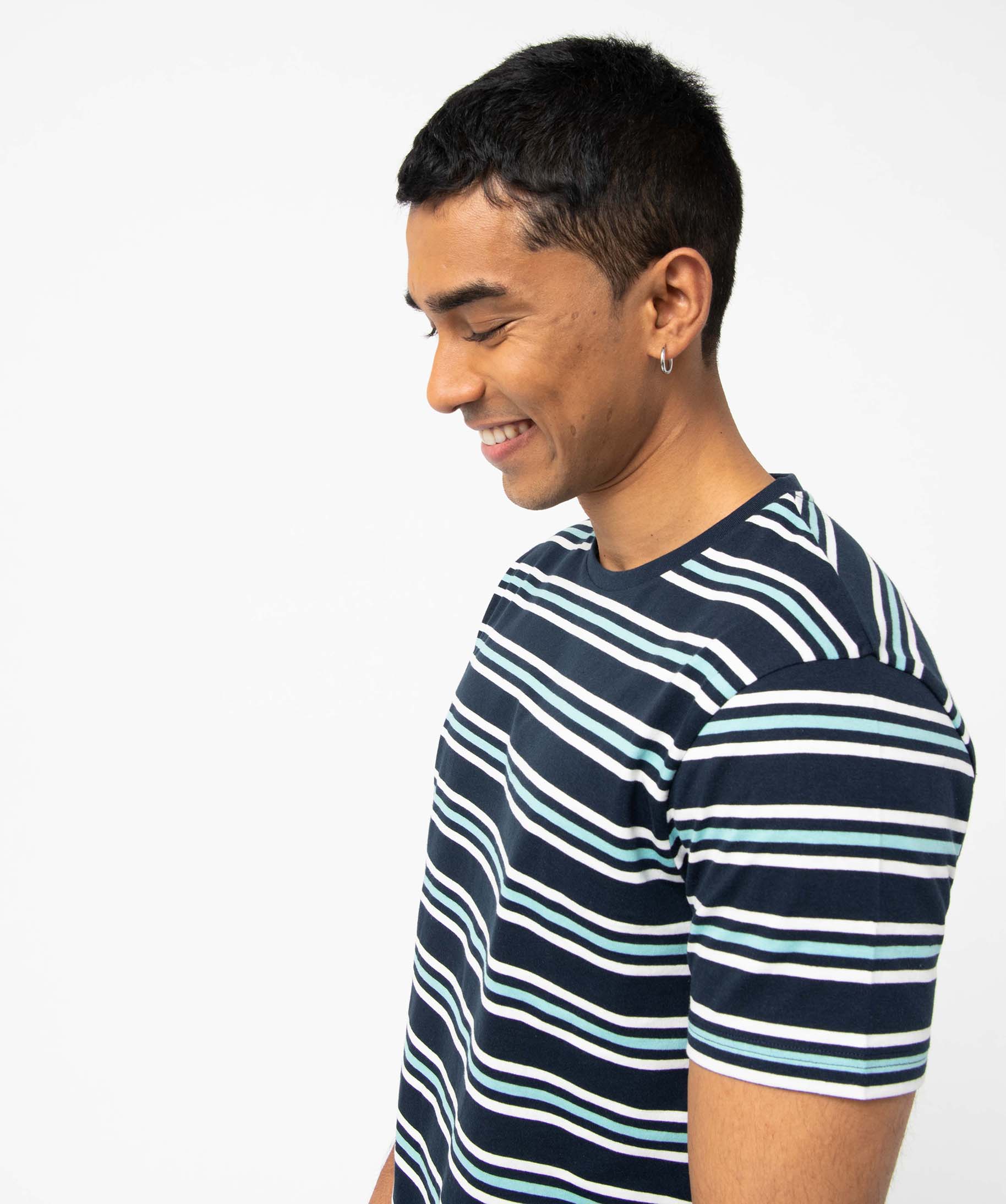 Tee-shirt homme rayé à manches courtes raye | GEMO