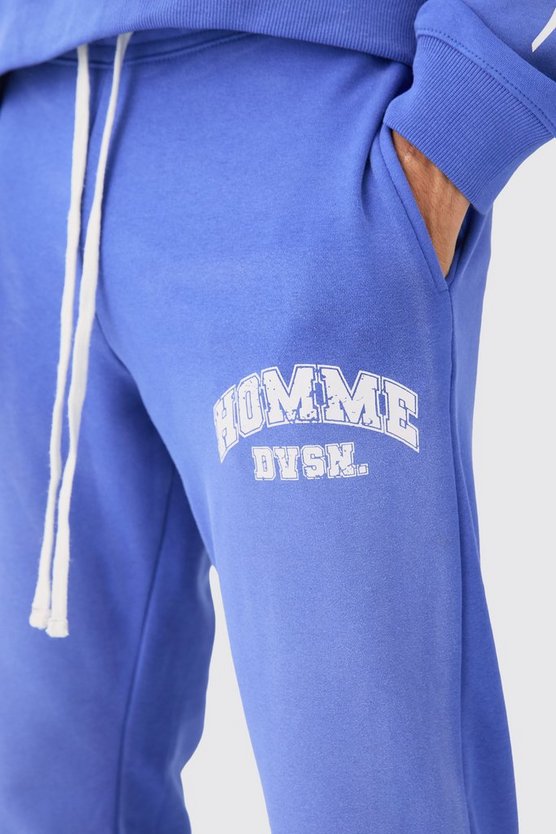 Slim Flared Stacked Spray Wash Homme Joggers