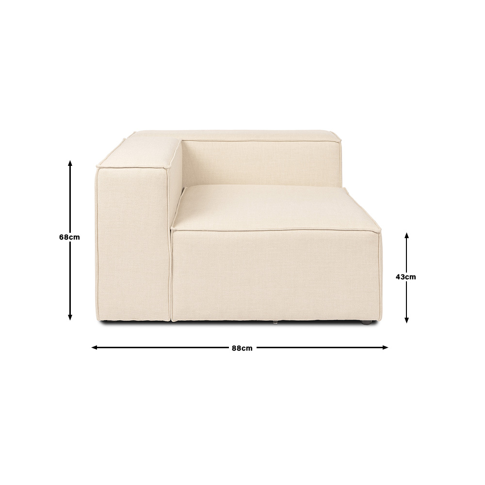 Home Deluxe Modulares Sofa VERONA Linkes Ecksofa - beige