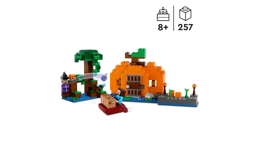 LEGO Minecraft 21248 Die Kürbisfarm, inklusive Haus und Steve-Figur