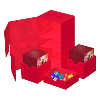 Ultimate Guard Twin Flip`n`Tray 200+ XenoSkin Monocolor - Rot