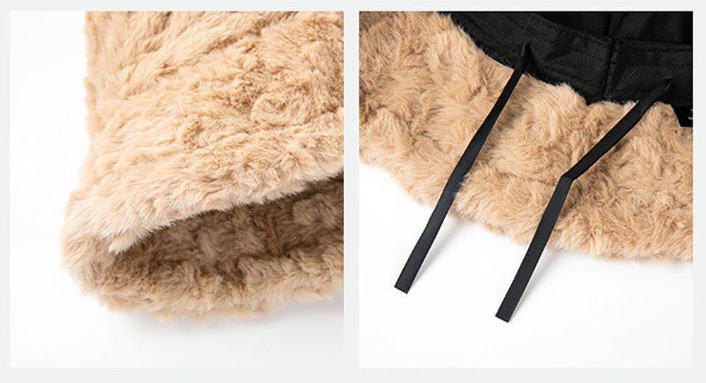 HutWorld Fischerhut Damen Winter Plüsch Fischerhut (Geeignet für den Innen- und Außenbereich, 1-St., Hervorragendes Produkt für Wärme im Winter) Winterlicher, warmhaltender Fischerhut