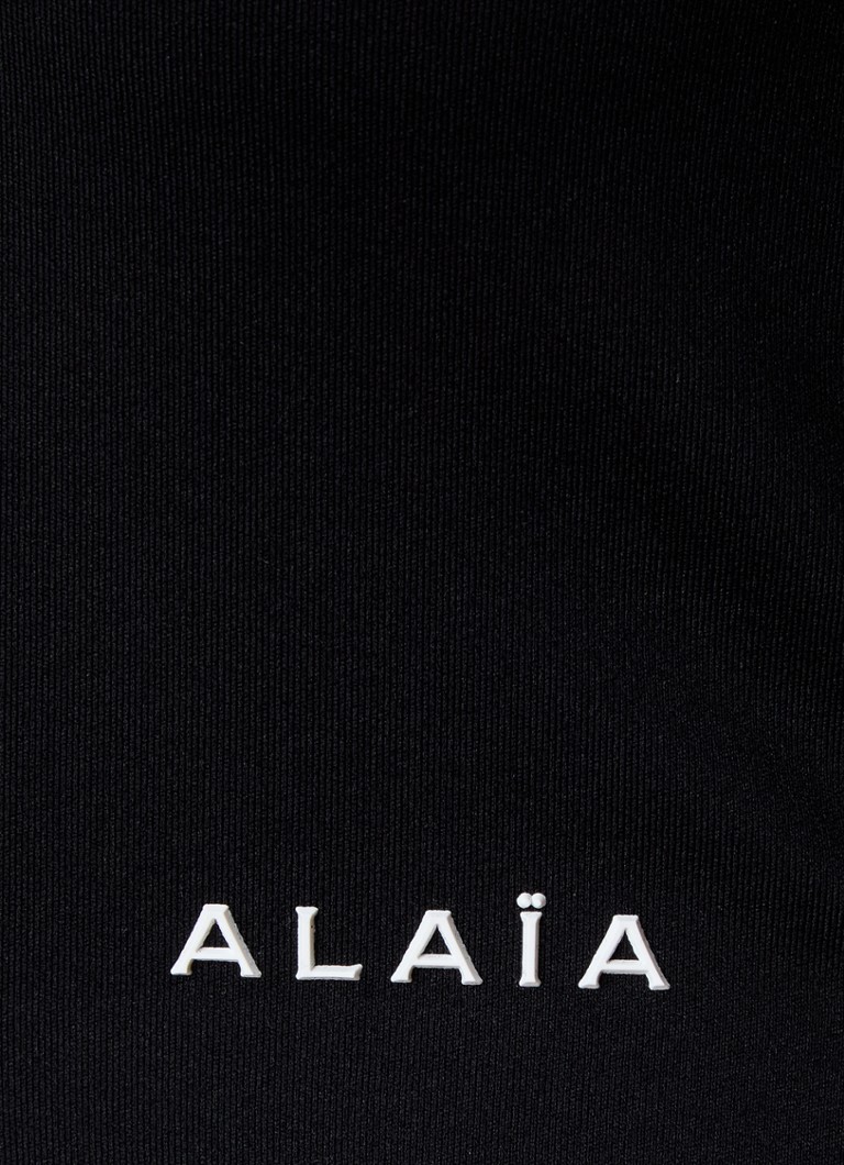 Top scurt modelator Alaïa cu fermoar