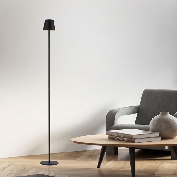 LED-Akku-Stehleuchte Buria, schwarz