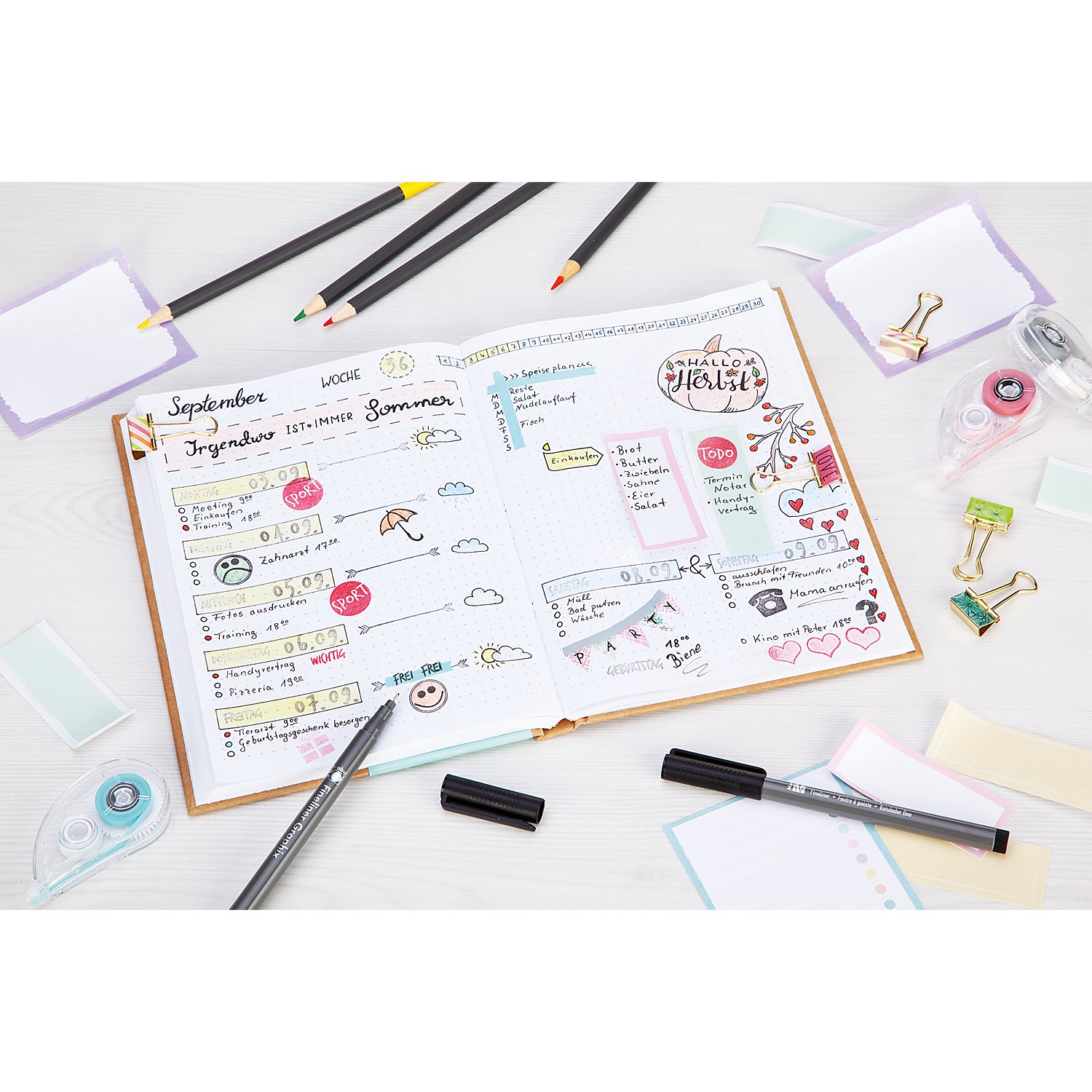Graphix Fineliner, schwarz, 4 Stifte
