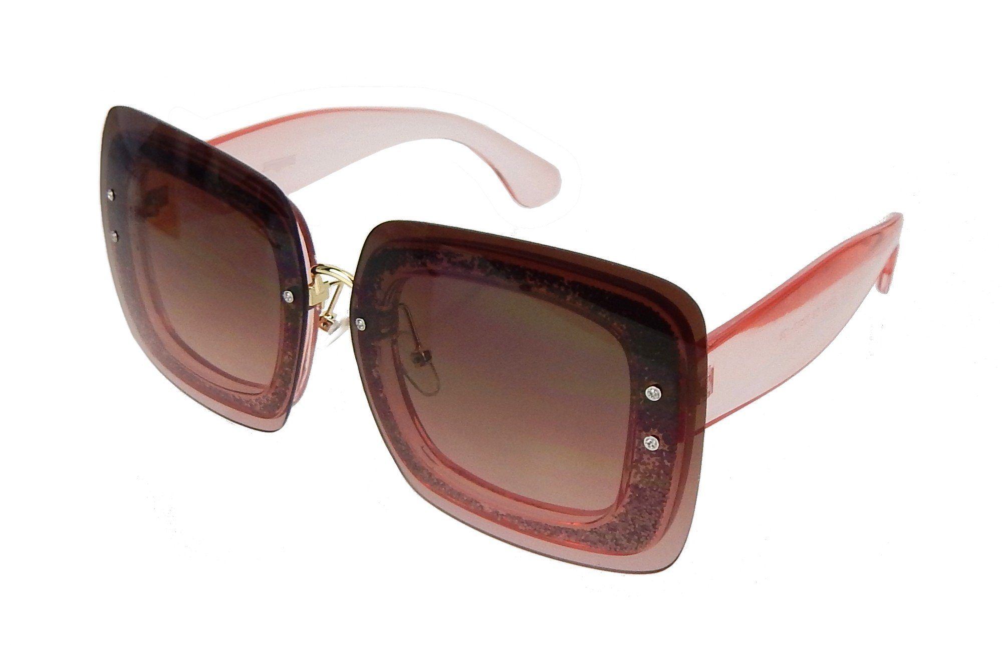Ella Jonte Sonnenbrille im topmodischen Look Statement aufgesetzte Gläser Glitzereffekt