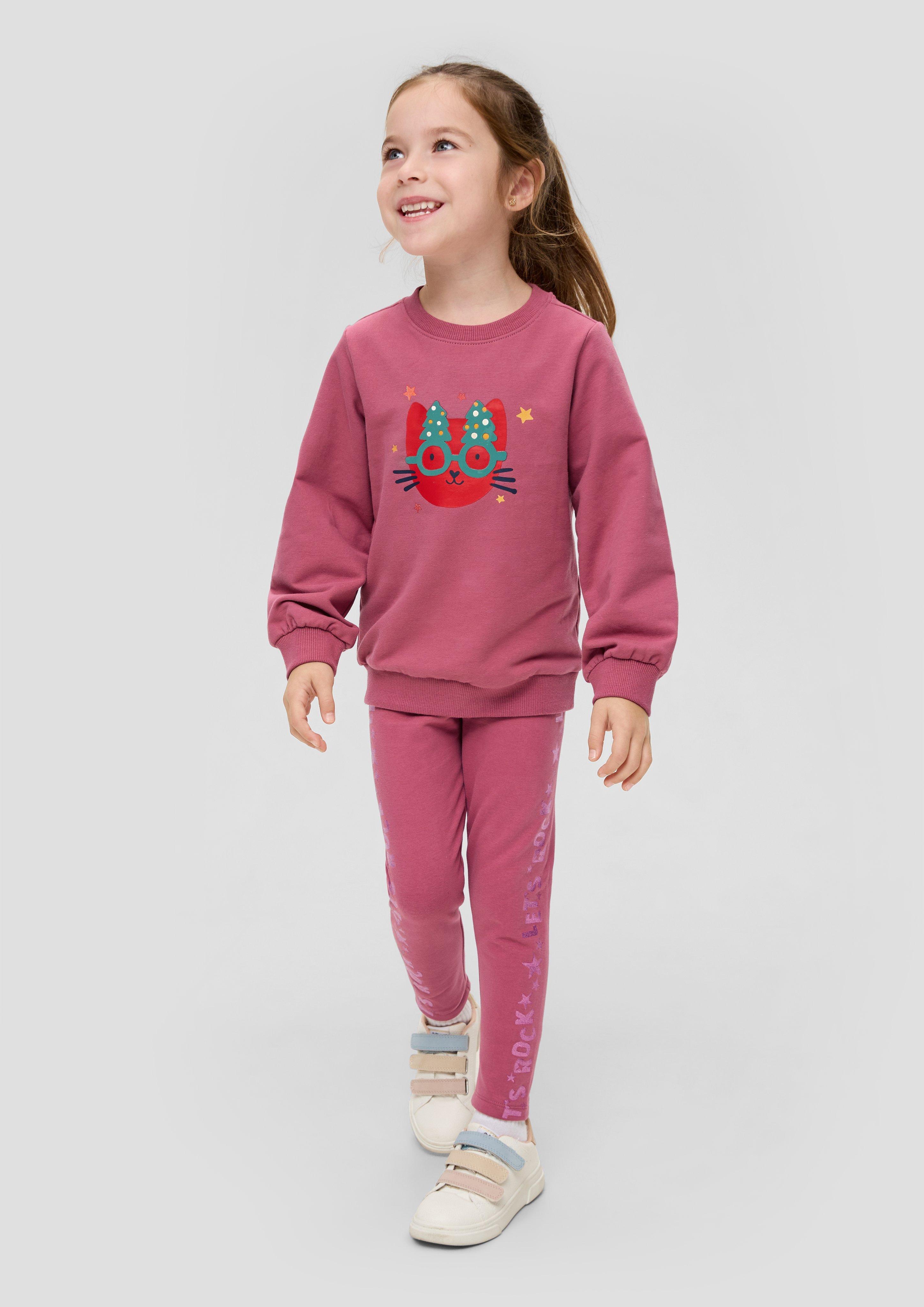 Slim: Leggings mit glitzernden Schriftprints  2137371-4592