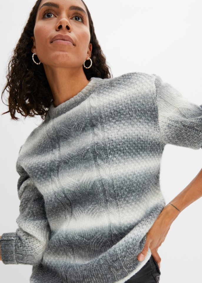 Pullover in Melange-Optik