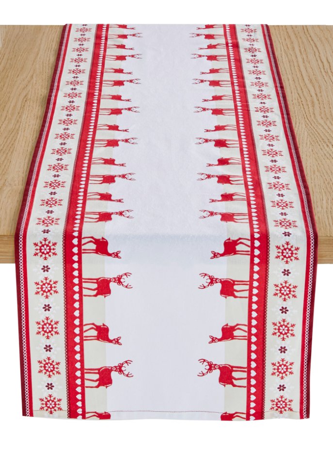 Tischläufer mit weihnachtlichem Druck
