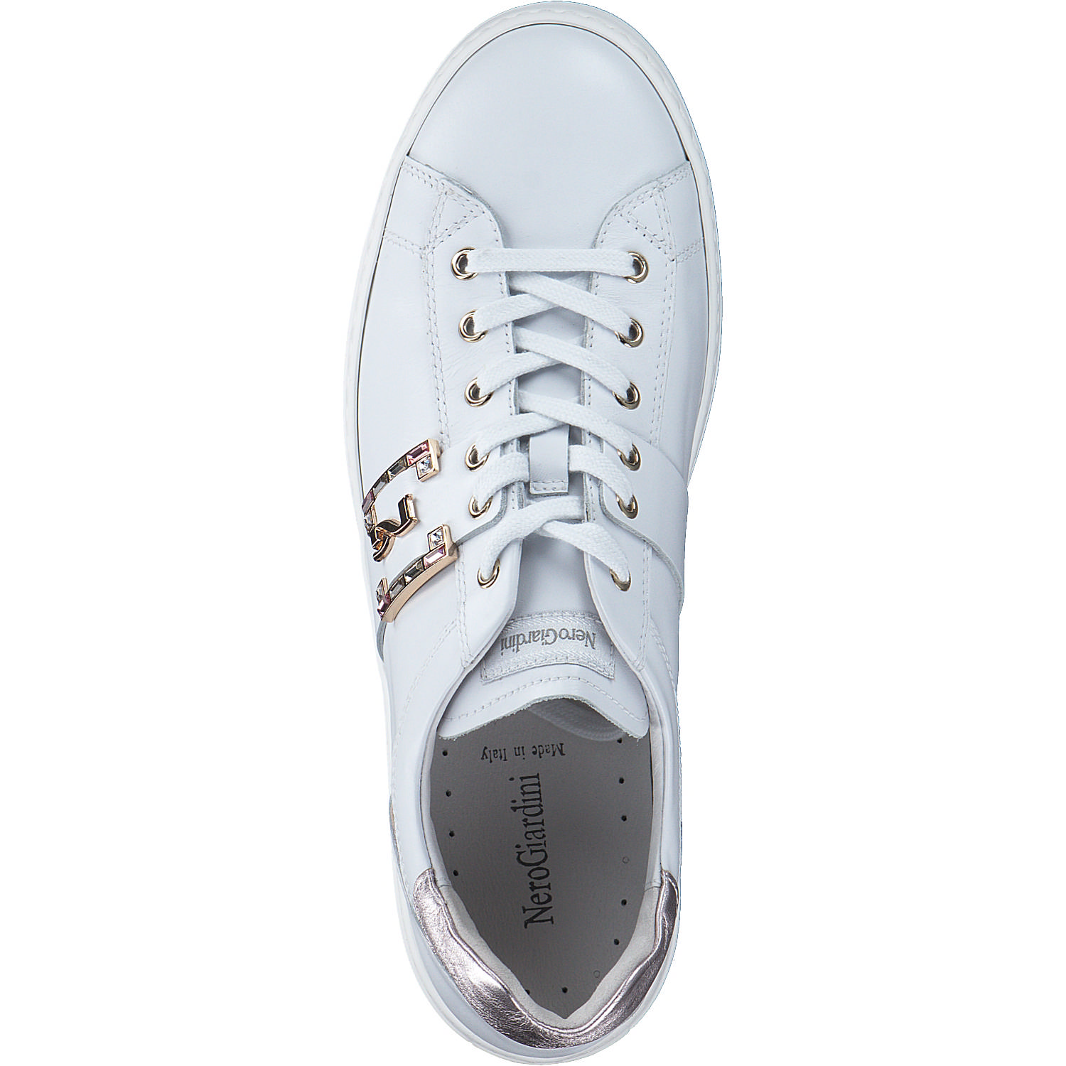 NeroGiardini E409967D, Schnürschuhe, Damen, Weiß